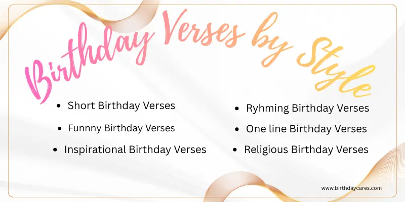 birthday verses by style