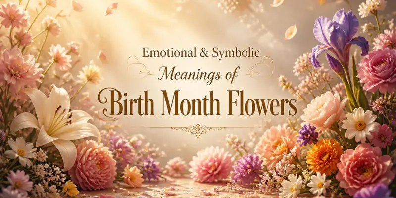 emotional & symbolic meanings of birthday months flowers
